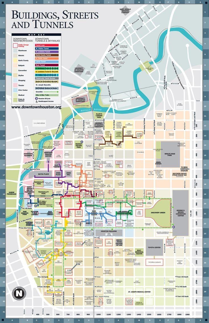 Houston xəritə tunel