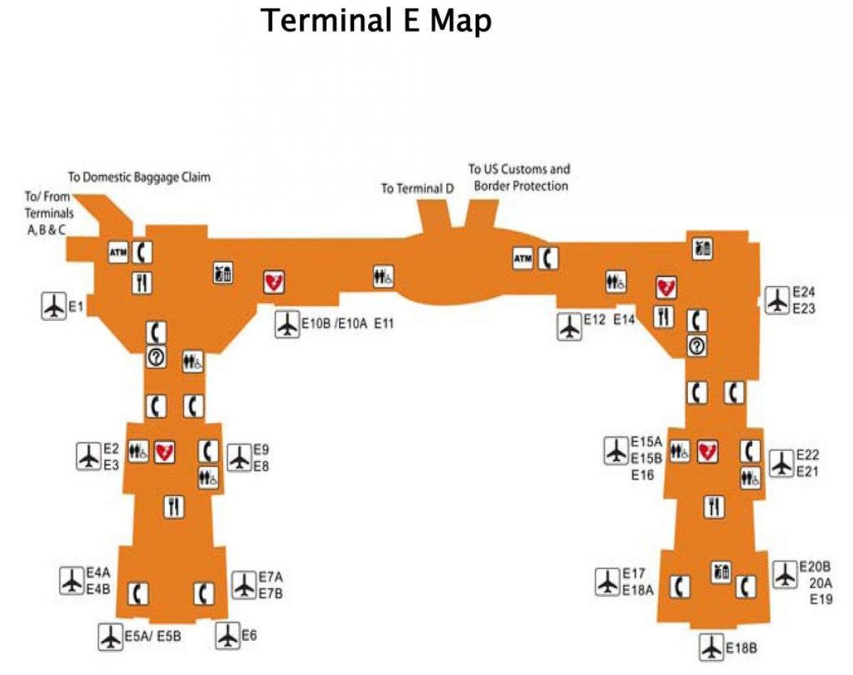 Houston hava limanı, terminal, elektron xəritə