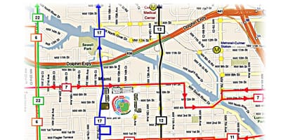 Houston avtobus marşrutları xəritə